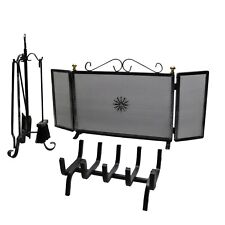 Accessori per camino attrezzi per fuoco portalegna parascintille e trespolo