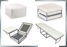 POUF POUFF LETTO TRASFORMABILE IN LETTO PUF PUFF DIVANO LETTO SPESSORATO BIANCO