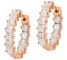 Diamonique Rose-Clad Sterling