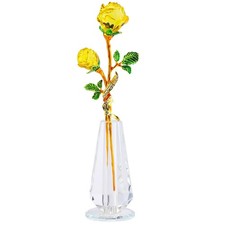 Yellow Rose Flower Crystal