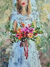Bouquet da sposa dipinto ad