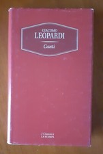 LIBRO GIACOMO LEOPARDI -CANTI-