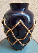 Vaso in ceramica blu con