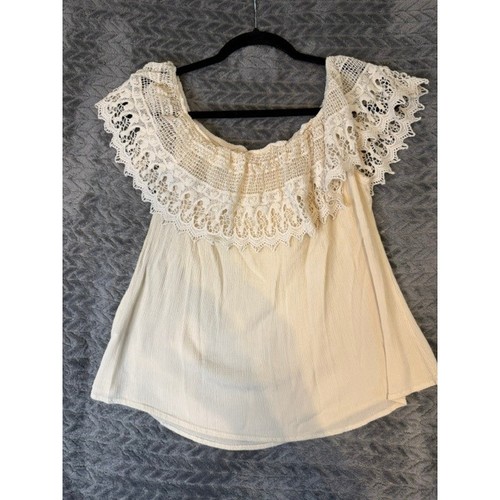 Top boho sjs avorio - top, orlo