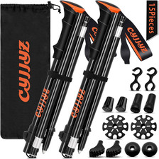 2Pcs Bastoni Trekking Pieghevoli, Bastoncini Trekking in 7075 Alluminio, Bastonc