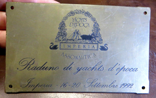 Targa ottone raduno di - ottone,