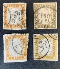 REGNO 1861/63 EFFIGE VITT. EMANUELE II USATO SASS.N.2 CENT 10 