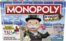 Monopoly In Viaggio per il Mondo, gioco da tavolo con pedine a timbro e tabel...
