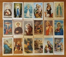 Lotto di 18 santini antichi a