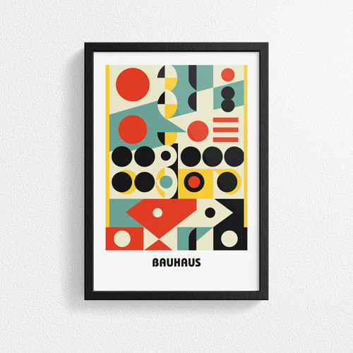 Stampa stile bauhaus poster - stampa,
