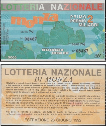 Italia biglietto lotteria - italia,
