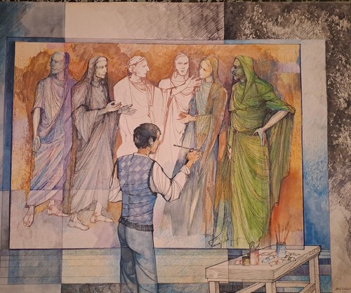 Disegno carta china - disegno, e