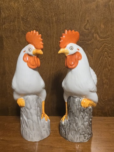 Coppia statuine gallo - di, in