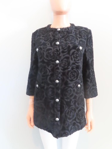 Chanel black velvet laser cut - velvet, laser-cut