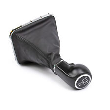 Pomello Leva del Cambio per Opel Zafira B 5 Marce Nero Pelle con Cuffia