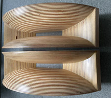 PAIR TWEETER HORNS made in BIRCH PLYWOOD dim 43x18