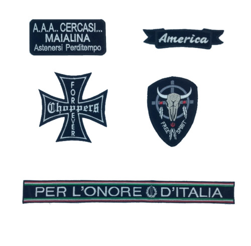Patch toppe ricamate immagini