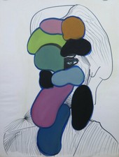 50x65 QUADRO ASTRATTO VINTAGE