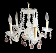 Antico lampadario vetro