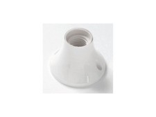 PORTALAMPADA E27 DA PARETE SUPPORTO A MURO PORTA LAMPADA DRITTO BIANCO