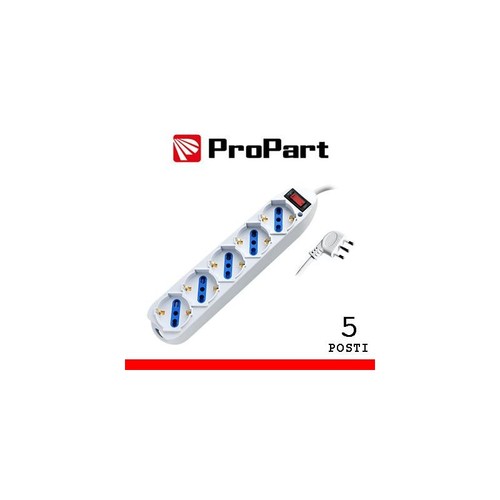 Multipresa 5pos bipasso/schuko