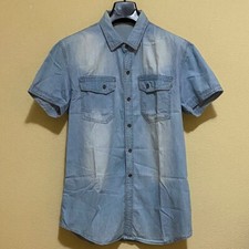 Invictus Camicia Maniche Corte Denim Jeans L Ragazzo Casual Urban Alternative