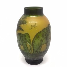 LARGE VASE GLASS SIGNED TIP