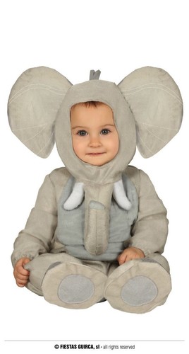 Costume baby elefante 18 - costume, 12/18