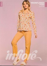 PIGIAMA DONNA RAGAZZA APERTO TERMO COTONE FANTASIA INFIORE ART. 652006 