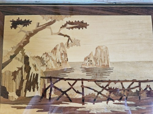 Quadro intarsio cornice legno - quadro,