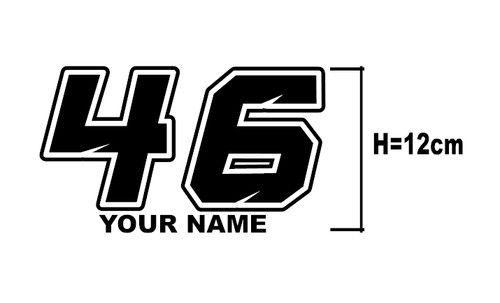 Adesivo stickers numero racing