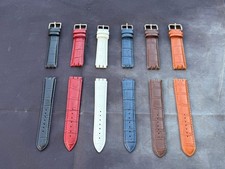 Cinturino di ricambio in pelle da 17 mm e 19 mm per Swatch