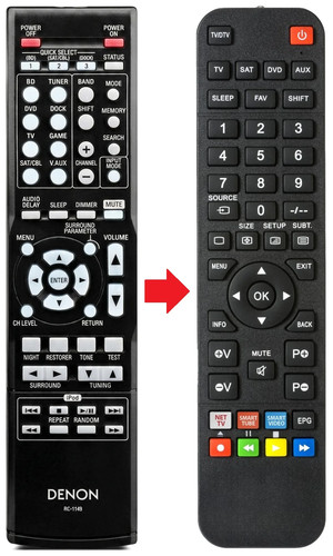 Telecomando adatto per denon - per,