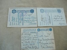 3 CARTOLINE POSTALI FRANCHIGIA GUARDIA FRONTIERA-16° C SETTORE-TOLMEZZO-UDINE