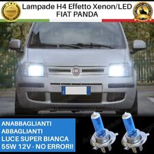 COPPIA LAMPADINE H4 PER FIAT PANDA 169 EFFETTO XENON LED BIANCO 55W 12V