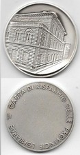 MEDAGLIA ARGENTATA " CASSA RISPARMIO PROVINCE LOMBARDE"  BERTONI- NO CUSTODIA