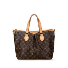 Louis Vuitton Monogram Palermo PM Borsa a mano M40145 Marrone PVC Pelle Donna LOUIS
