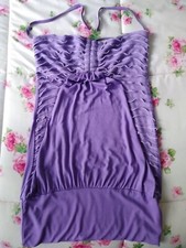 Maglietta lilla lunga a fascia