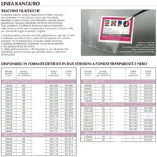 Bolaffi - Taschine adesive trasparenti per francobolli in varie misure.