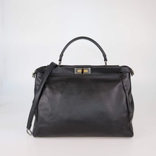 Borsa Fendi in pelle nera con