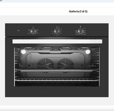 Forno Da Incasso STAYLUX 140Lt 90cm Ventilato 6 Funzioni Nero A9-SF3 VETRO NERO