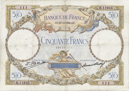 Banconota francia franchi - 50,