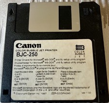 Floppydisk 3,5”-Driver Per Stampante Canon BJC-250-Vintage.