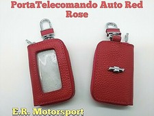PortaTelecomando Auto in Ecopelle Red Rose con Logo Metallico Chevrolet