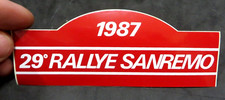 ADESIVO " 1987 - 29° RALLYE SANREMO " RALLY