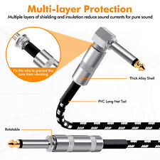 Cavo basso chitarra elettrica 10 piedi 1/4" cavo strumento pedale cavo AMP angolo retto