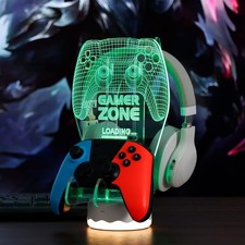 Light up Headphone Controller Holder, 16 Colors 3D LED Lights Gamepad Headset...