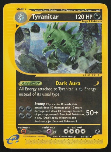 Tyranitar 165 raro set base - 66/165,