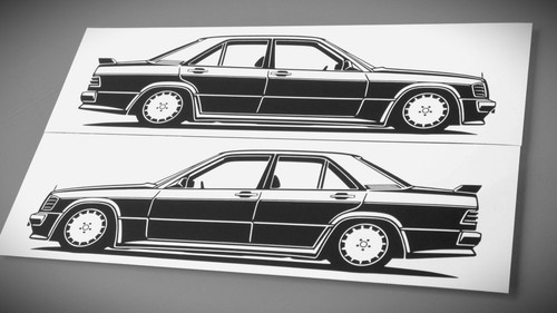 Adesivo mercedes 190e - mercedes,