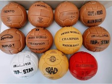 Mini pallone storico set 11 pezzi Coppa del Mondo FIFA dal 1930 al 1966 in pelle misura 1